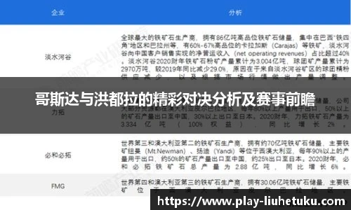 哥斯达与洪都拉的精彩对决分析及赛事前瞻